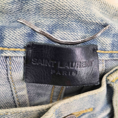 サンローランパリ SAINT LAURENT PARIS 14AW エディ期 デストロイクラッシュ加工ストレッチデニムパンツ メンズ 28