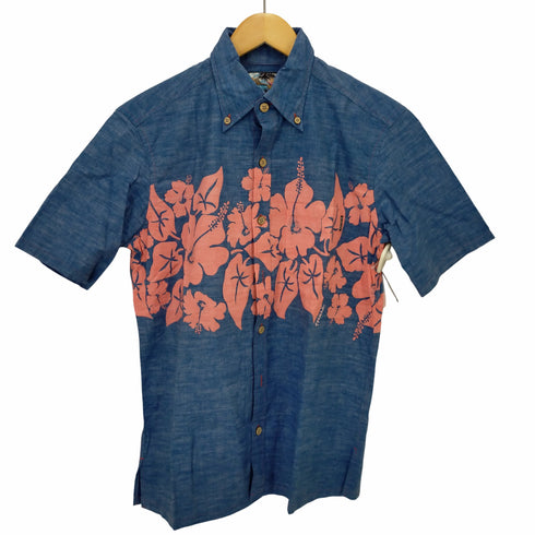 パイカジ PAIKAJI ハイビスカスプリントボタンダウンシャツ メンズ JPN:L