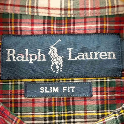 ラルフローレン RALPH LAUREN L/S SLIM FIT スモールポニー刺繍 チェック柄BDシャツ メンズ JPN:M