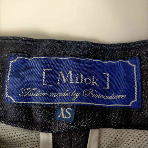 ミロック Milok テーパードパンツ スリム ストレッチ インディゴ染 XS 紺 ネイビー レディース JPN:XS