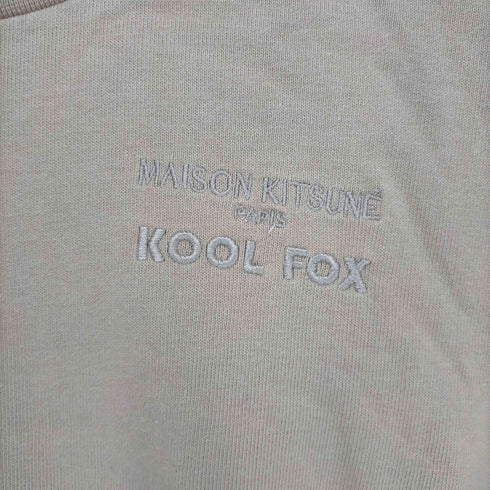 メゾンキツネ MAISON KITSUNE メゾンキツネ ロゴ刺繍 タートルネック カットソー プルオーバー 長袖 S グレージュ レディース JPN:S