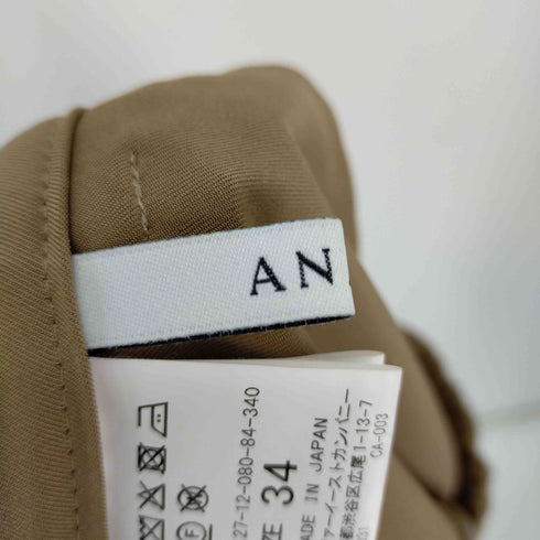 アナイ ANAYI 21AW ストレッチテーパードパンツ タック イージー レディース 34
