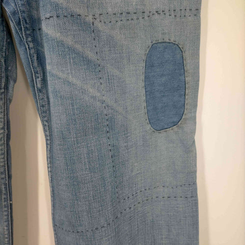 ダブルアールエル ラルフローレン RRL RALPH LAUREN シンチバッグ ボタンフライ リペアデニムパンツ メンズ US:28-29