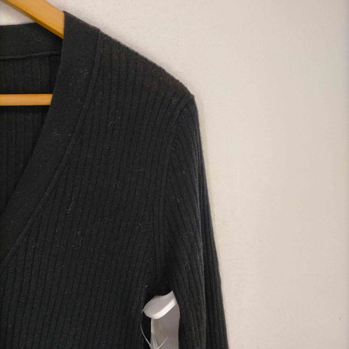 ドレステリア DRESSTERIOR ウール Vネック カーディガン ニット 長袖 カシミヤ混 38 黒 ブラック レディース 38