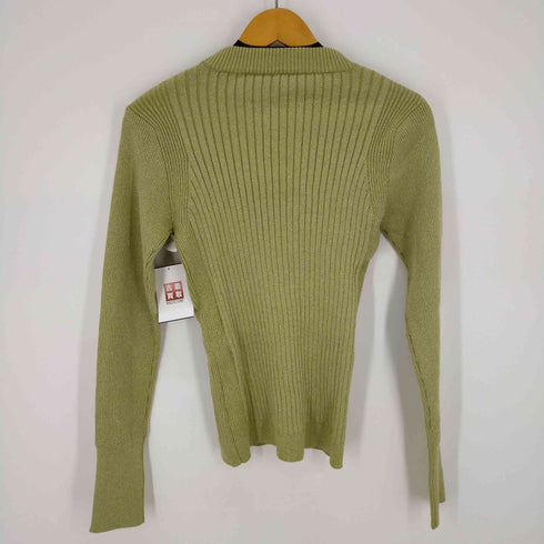 ウィルフリー willfully glitter rib finger hole knit ニット セーター レディース FREE