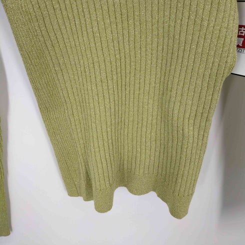 ウィルフリー willfully glitter rib finger hole knit ニット セーター レディース FREE