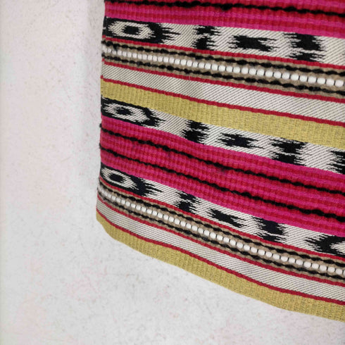 カルヴェン CARVEN ネイティブ柄ボーダー柄スカート タイト ミニ 40 マルチカラー レディース