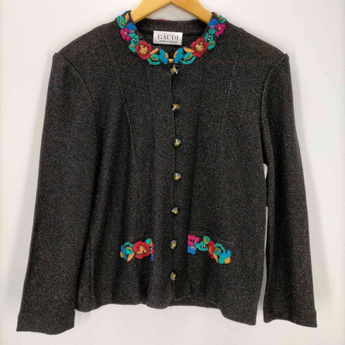 ANTONIO GAUDI アントニオ ガウディ 花柄刺繍カーディガン スカート セットアップ レディース M