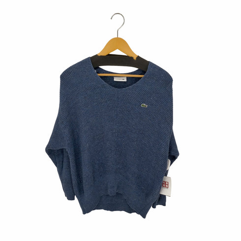 ラコステ LACOSTE リネンコットンVネックニットセーター レディース 38