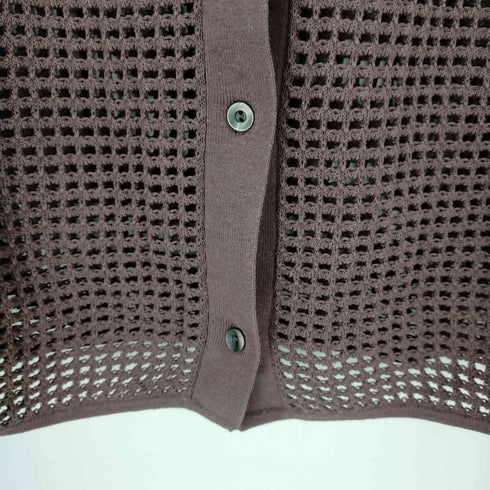 フレイアイディー FRAY I.D ネット編みショートシャツ コットン シアー 長袖 レディース ONE SIZE
