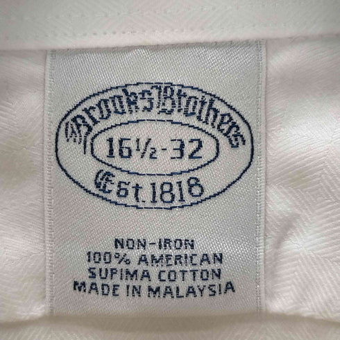 ブルックスブラザーズ BROOKS BROTHERS L/S マレーシア製 ウィングカラーシャツ メンズ 16 1/2