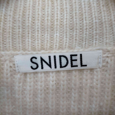 スナイデル snidel 22SS エンブロイダリードッキングニットトップス セーター 長袖 ONE SIZE オフホワイト 白 ホワイト レディース ONE SIZE