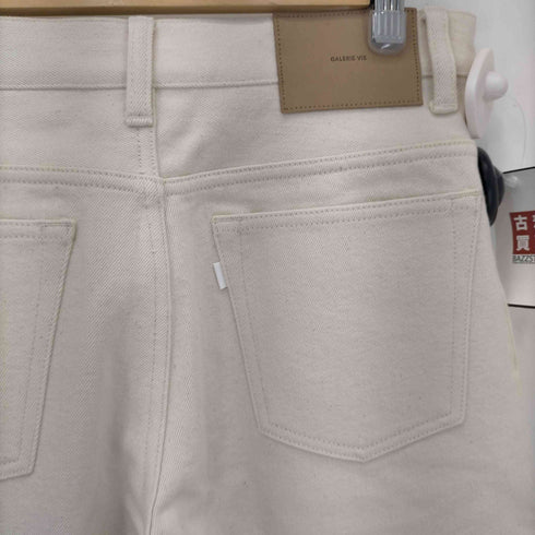 ギャルリーヴィー GALERIE VIE 24SS コットンカシミヤホワイトデニム ストレートパンツ レディース 36