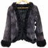 ノーカラージャケット ラビットファー レディース M