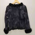 ノーカラージャケット ラビットファー レディース M