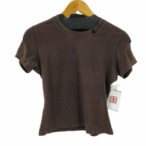フォクシーニューヨーク FOXEY NEW YORK ビジューTシャツ カットソー クルーネック 半袖 レディース 40