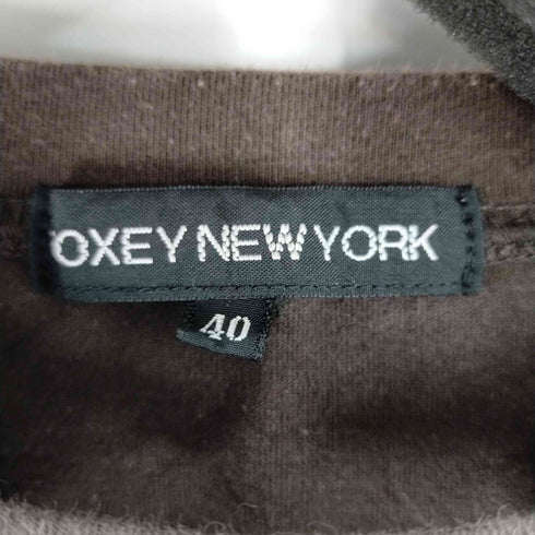 フォクシーニューヨーク FOXEY NEW YORK ビジューTシャツ カットソー クルーネック 半袖 レディース 40