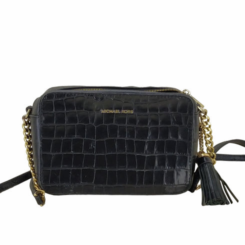 マイケルコース Michael Kors クロコ型押しショルダーバッグ レディース