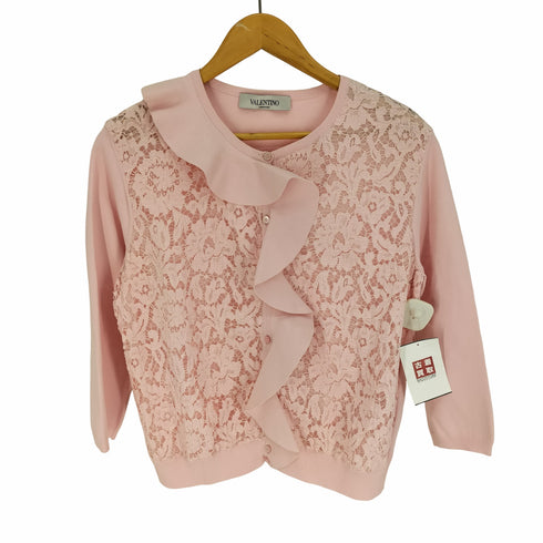 ヴァレンティノ Valentino ruffle lace cardigan ラッフルレースカーディガン レディース import:L