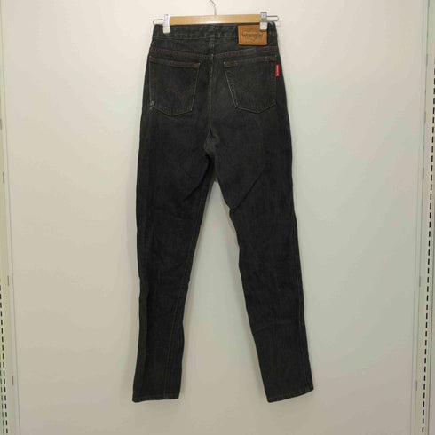 ラングラー Wrangler 90~2000s 先染めブラックデニム 内股シングル レディース 28