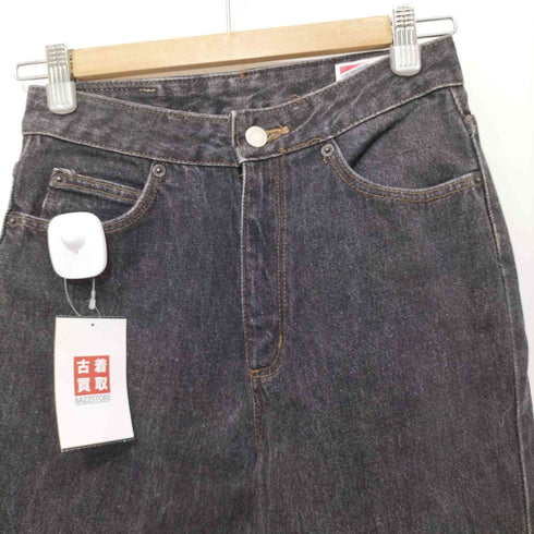 ラングラー Wrangler 90~2000s 先染めブラックデニム 内股シングル レディース 28