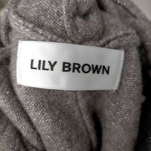リリーブラウン Lily Brown 22AWラメニットキャミワンピース ロング バックスリット ONE モカ レディース ONE SIZE