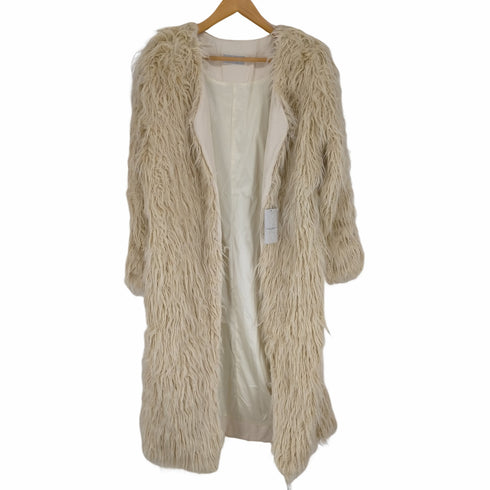 ルームサンマルロクコンテンポラリー room306 CONTEMPORARY Volume Long Fur Coat コート ノーカラー ロング アウター M アイボリー レディース JPN:M
