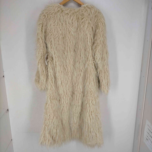 ルームサンマルロクコンテンポラリー room306 CONTEMPORARY Volume Long Fur Coat コート ノーカラー ロング アウター M アイボリー レディース JPN:M