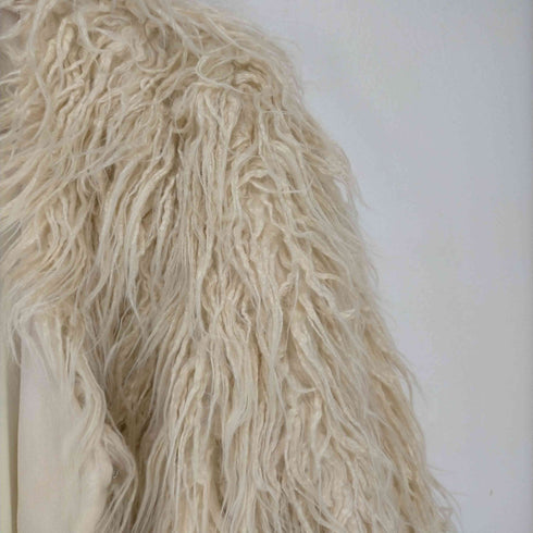 ルームサンマルロクコンテンポラリー room306 CONTEMPORARY Volume Long Fur Coat コート ノーカラー ロング アウター M アイボリー レディース JPN:M