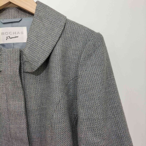 フルギ Rochas 比翼ボタン 丸襟ジャケット レディース 13