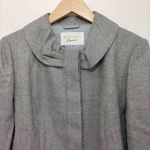 フルギ Rochas 比翼ボタン 丸襟ジャケット レディース 13