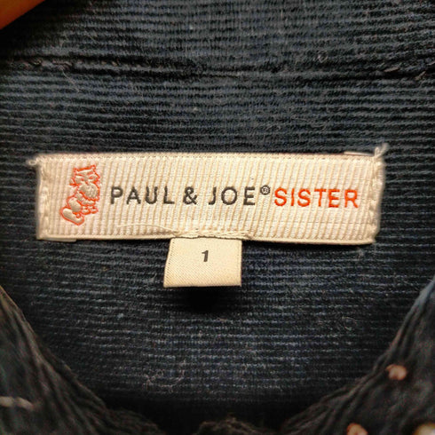 ポールアンドジョーシスター PAUL&JOE SISTER ビジューコーデュロイ 長袖シャツ 長袖 1 黒 茶 ブラック ブラウン レディース JPN:1