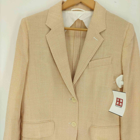 マックスマーラ MAX MARA ライトウール チェック 2B テーラードジャケット レディース JPN:42