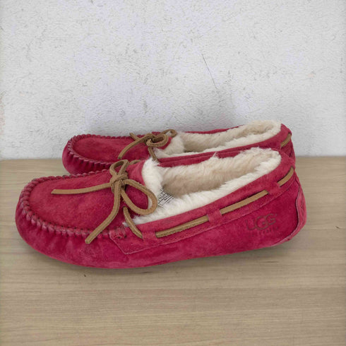 アグオーストラリア UGG Australia ムートン モカシン スリッポン シューズ 22cm ピンク レディース JPN:22