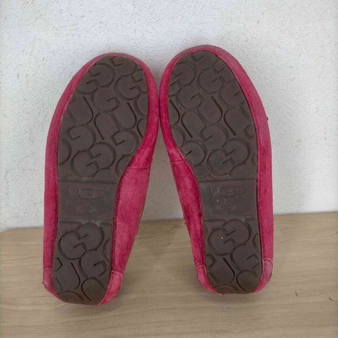 アグオーストラリア UGG Australia ムートン モカシン スリッポン シューズ 22cm ピンク レディース JPN:22