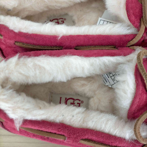 アグオーストラリア UGG Australia ムートン モカシン スリッポン シューズ 22cm ピンク レディース JPN:22