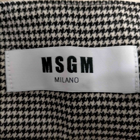 エムエスジーエム MSGM 千鳥格子柄 テーパードパンツ レディース JPN:38