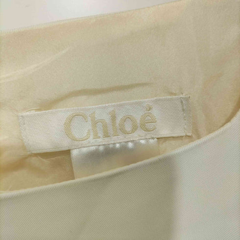 クロエ Chloe 総シルク切替ワンピース パッチワーク つぎはぎ レディース T34