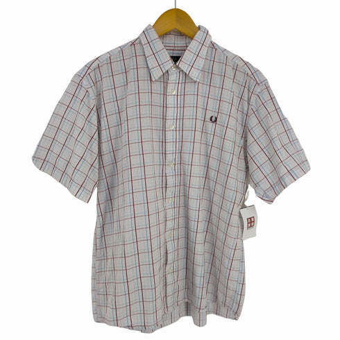 フレッドペリー FRED PERRY ロゴ刺繍 s/s シャツ メンズ import:L