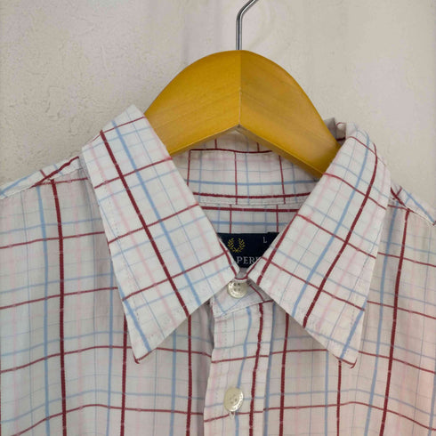 フレッドペリー FRED PERRY ロゴ刺繍 s/s シャツ メンズ import:L