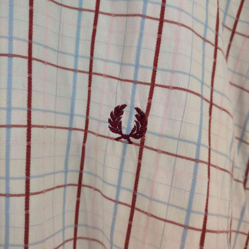フレッドペリー FRED PERRY ロゴ刺繍 s/s シャツ メンズ import:L