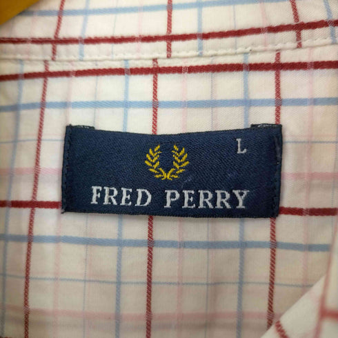 フレッドペリー FRED PERRY ロゴ刺繍 s/s シャツ メンズ import:L