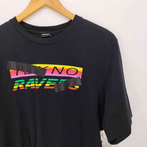 ディーゼル DIESEL TEKNO RAVEプリント クルーネック Tシャツ メンズ