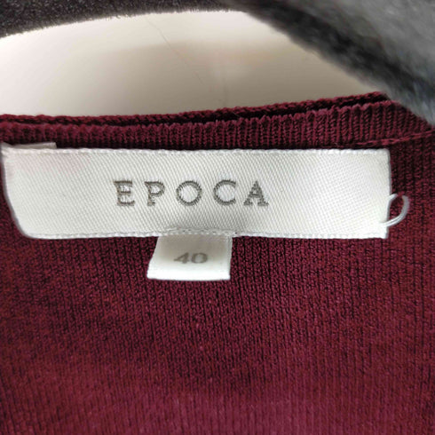 エポカ Epoca 長袖 ドッキング ニットワンピース ミモレ丈 ロング レディース 40