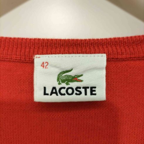 ラコステ LACOSTE ロゴ刺繍 ロングスリーブ Vネックニット レディース JPN:42
