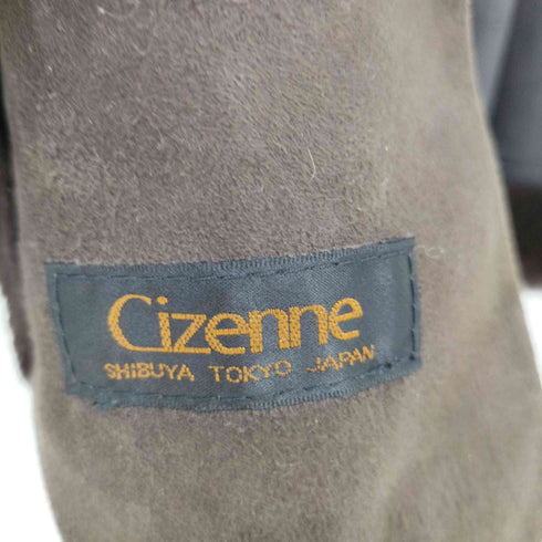 Cizenne ラビットファー パッチワーク レザージャケット レディース FREE