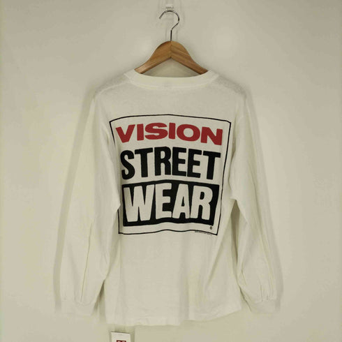 ヴィジョンストリートウェア VISION STREET WEAR 80s 1987コピーライト USA製 両面ロゴプリント クルーネック カットソー メンズ import:M