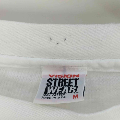 ヴィジョンストリートウェア VISION STREET WEAR 80s 1987コピーライト USA製 両面ロゴプリント クルーネック カットソー メンズ import:M