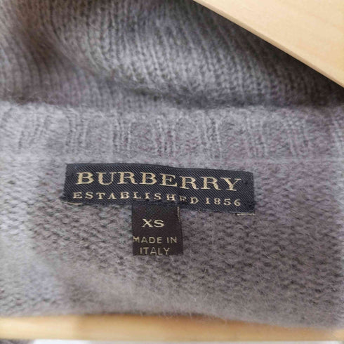 バーバリー BURBERRY シルク モヘヤ 混 ウール アーガイル Vネック ニット メンズ import:XS