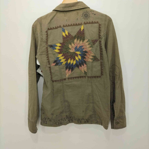 レミレリーフ REMI RELIEF バック刺繍 スタッズ Y2K ミリタリーシャツ レディース FREE
